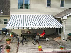 product portfolio - picture of retractable awning on a patio
